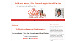 Desktop Screenshot of bigheartchef.com