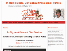 Tablet Screenshot of bigheartchef.com